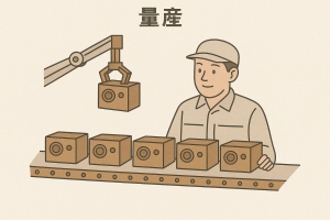 最終的な製品仕様を元に量産