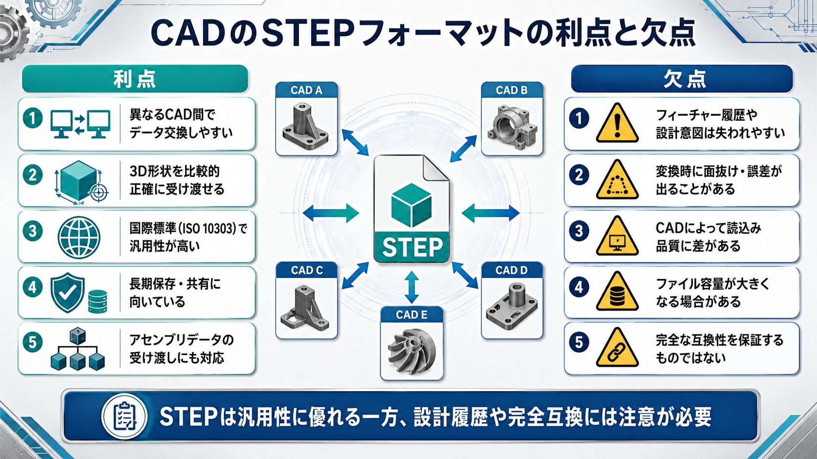 STEPフォーマットの利点と欠点