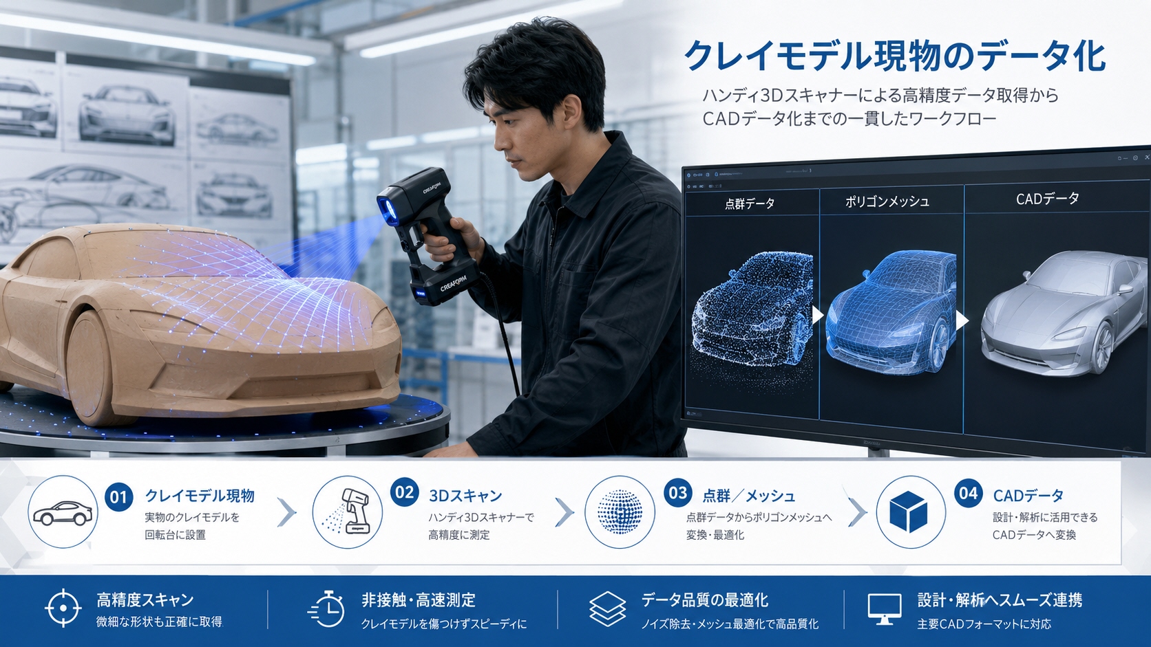 クレイモデル現物のデータ化