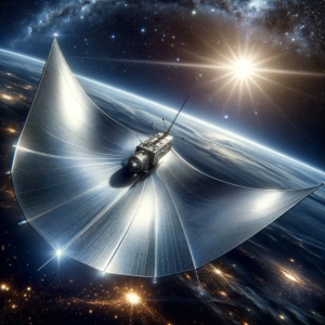 未来のソーラーセイル宇宙船
