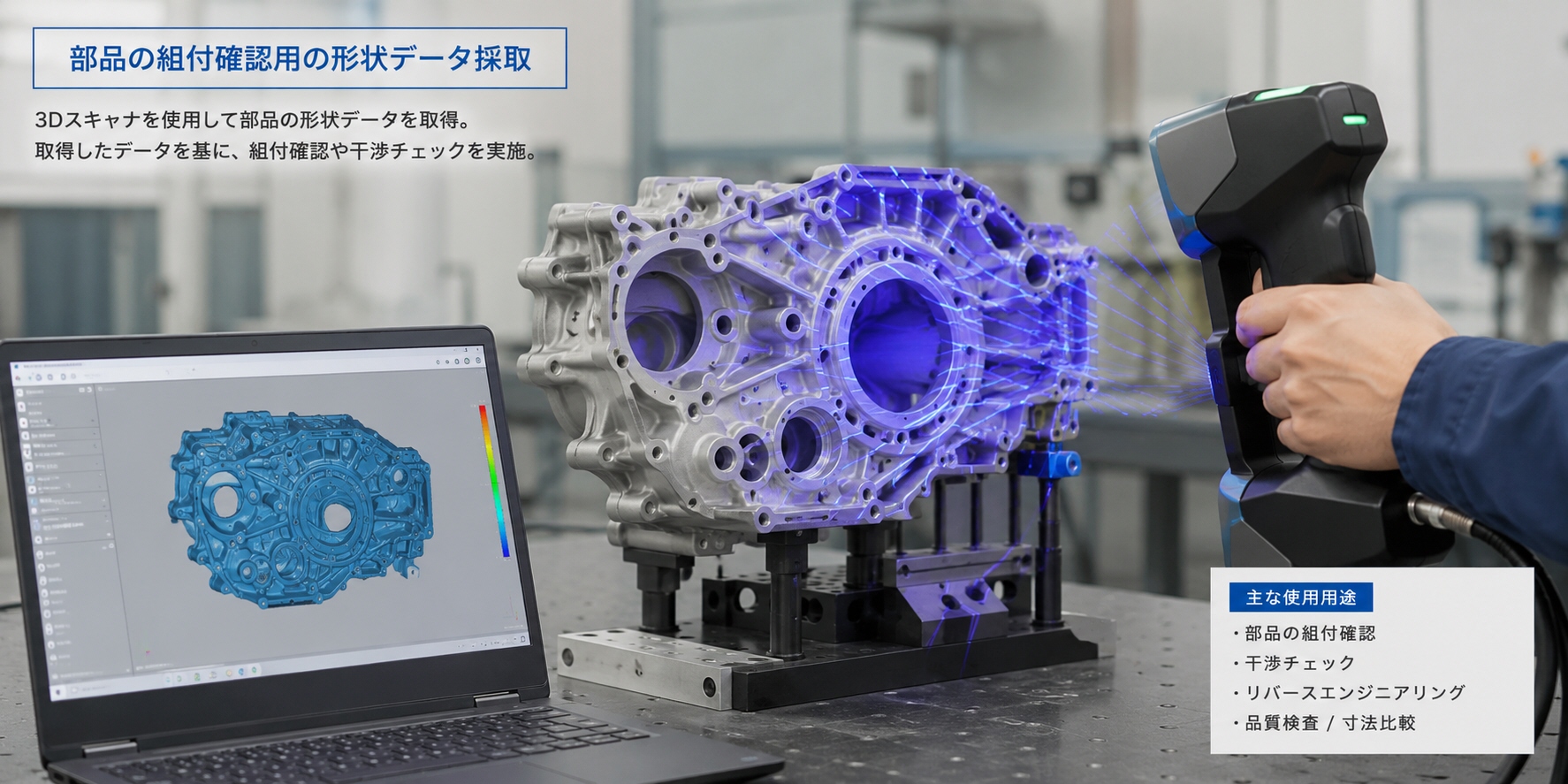 部品の組付確認用の形状データ採取