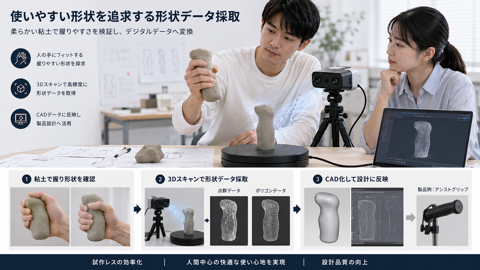 使いやす形状を追求