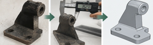 農業機械部品の3dスキャン