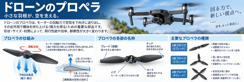 ドローンのプロペラ