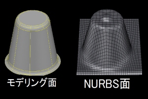 モデリング面とNURBS面