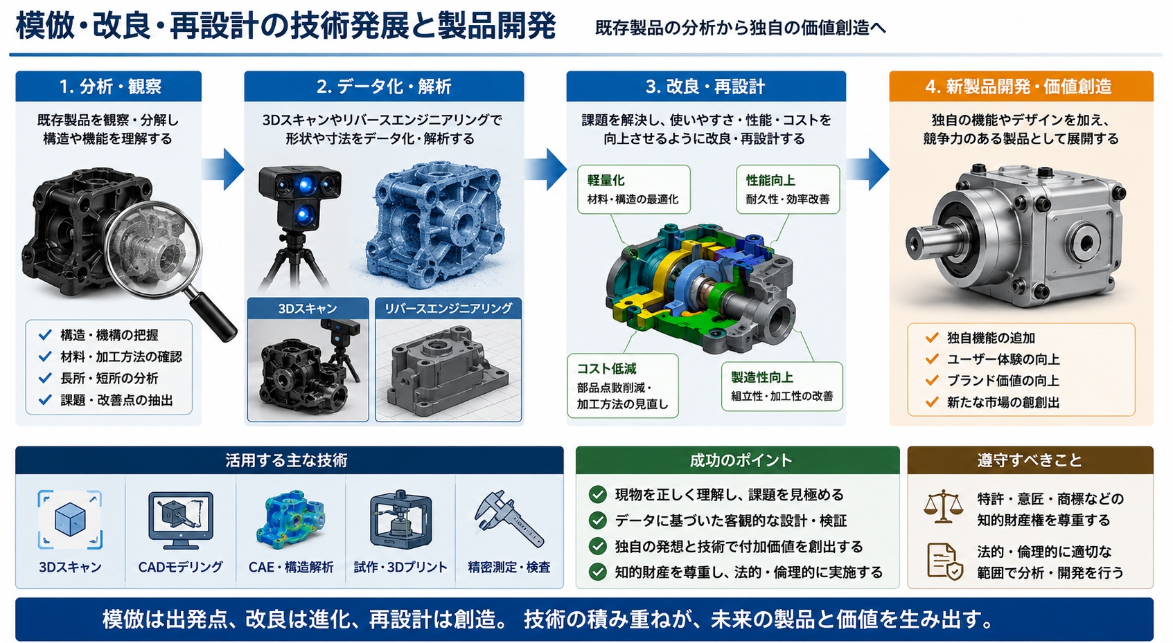模倣・改良・再設計の技術発展と製品開発