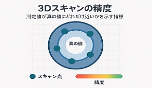 3dｽｷｬﾝ精度,対象物との誤差値