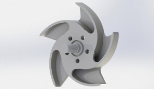 固形物を含む流体のに適するｲﾝﾍﾟﾗ羽根車