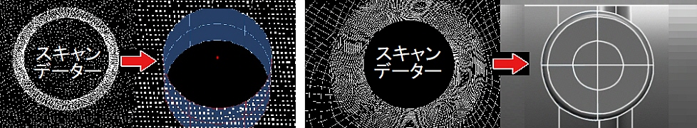 リバースモデリング円弧、円