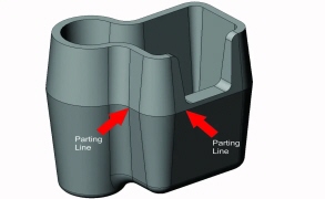 パーティングラインの歪み