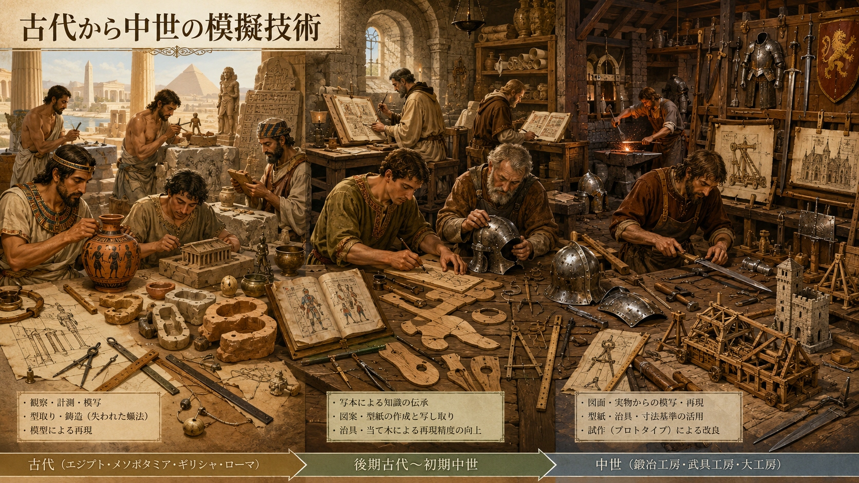 古代から中世模擬技術