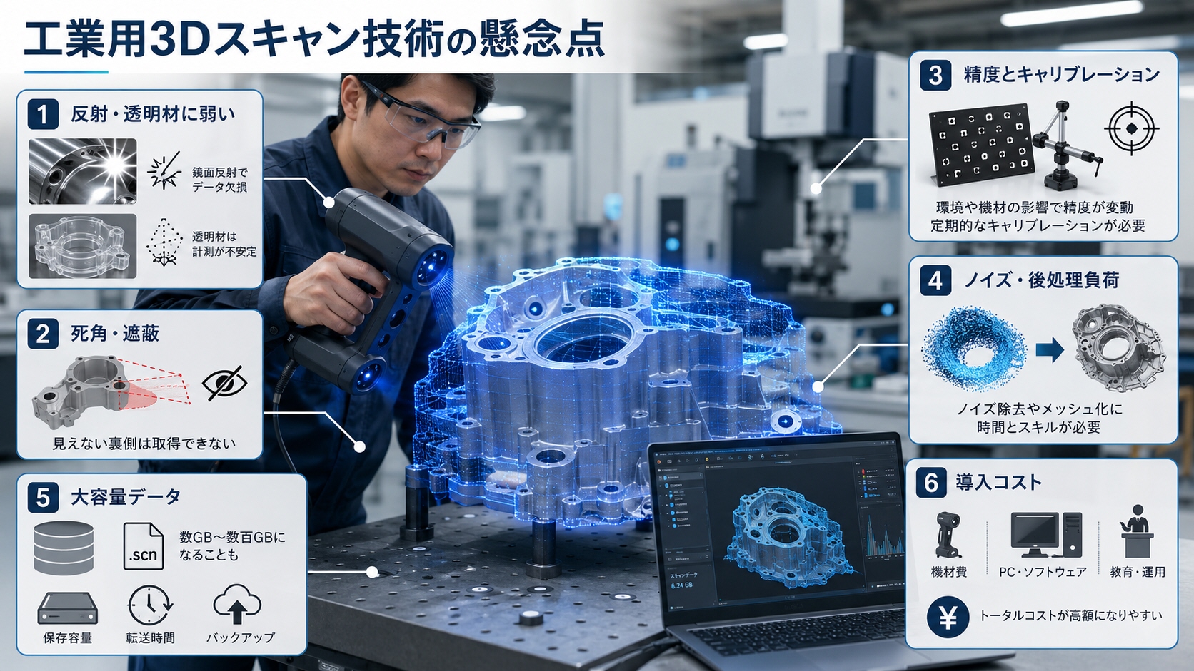 工業用3Dスキャン技術の懸念点