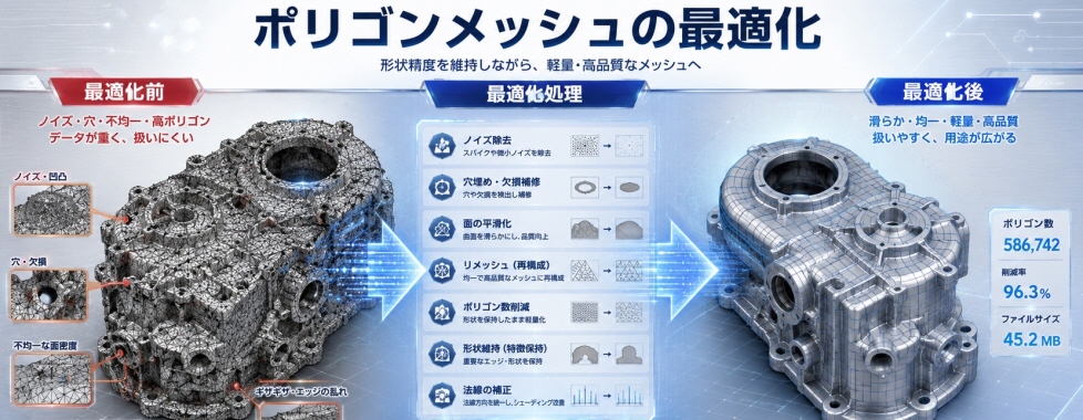 ポリゴンメッシュの最適化