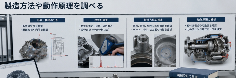 製造方法や動作原理を調べる