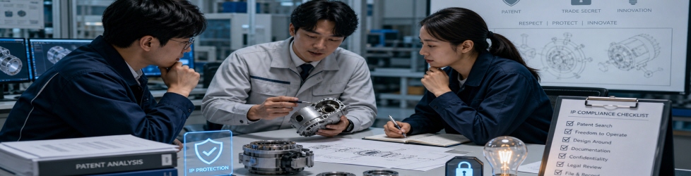 特許などの知的財産権に留意しながら進める