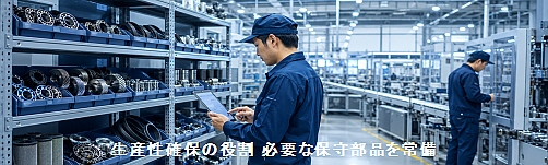 生産性確保の役割 必要な保守部品を常備